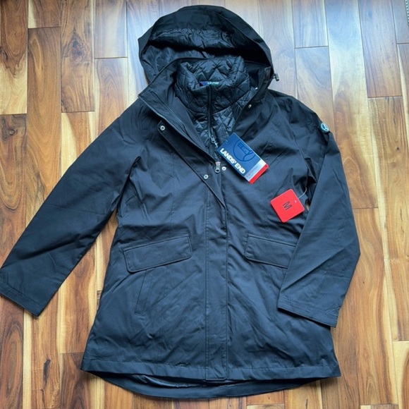 Lands' End Jackets & Blazers - Lands' End Ladies' 3-in-1 Systems Jacket Black Medium NWT Coat